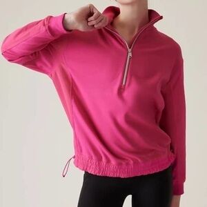 Athleta pink Half-Zip Top size small perfect condition